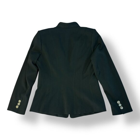 White House Black Market ruffle collar black blazer NWT - Picture 3 of 13